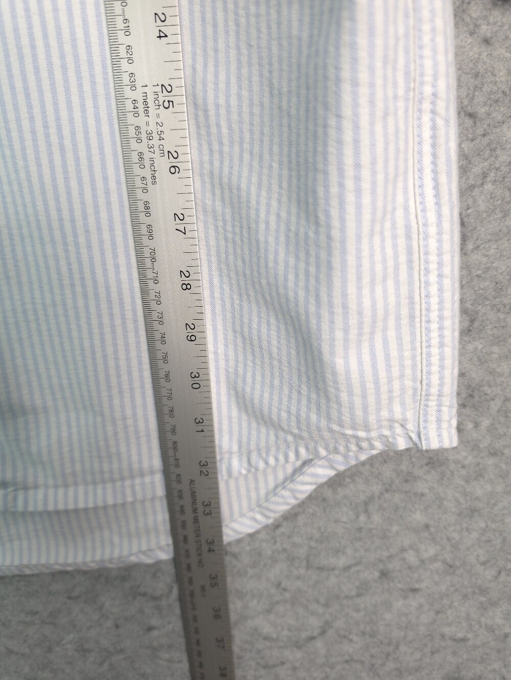 Province Of Canada Oxford Light Blue & White Stripe Button-Up Shirt Dress - Picture 11 of 11
